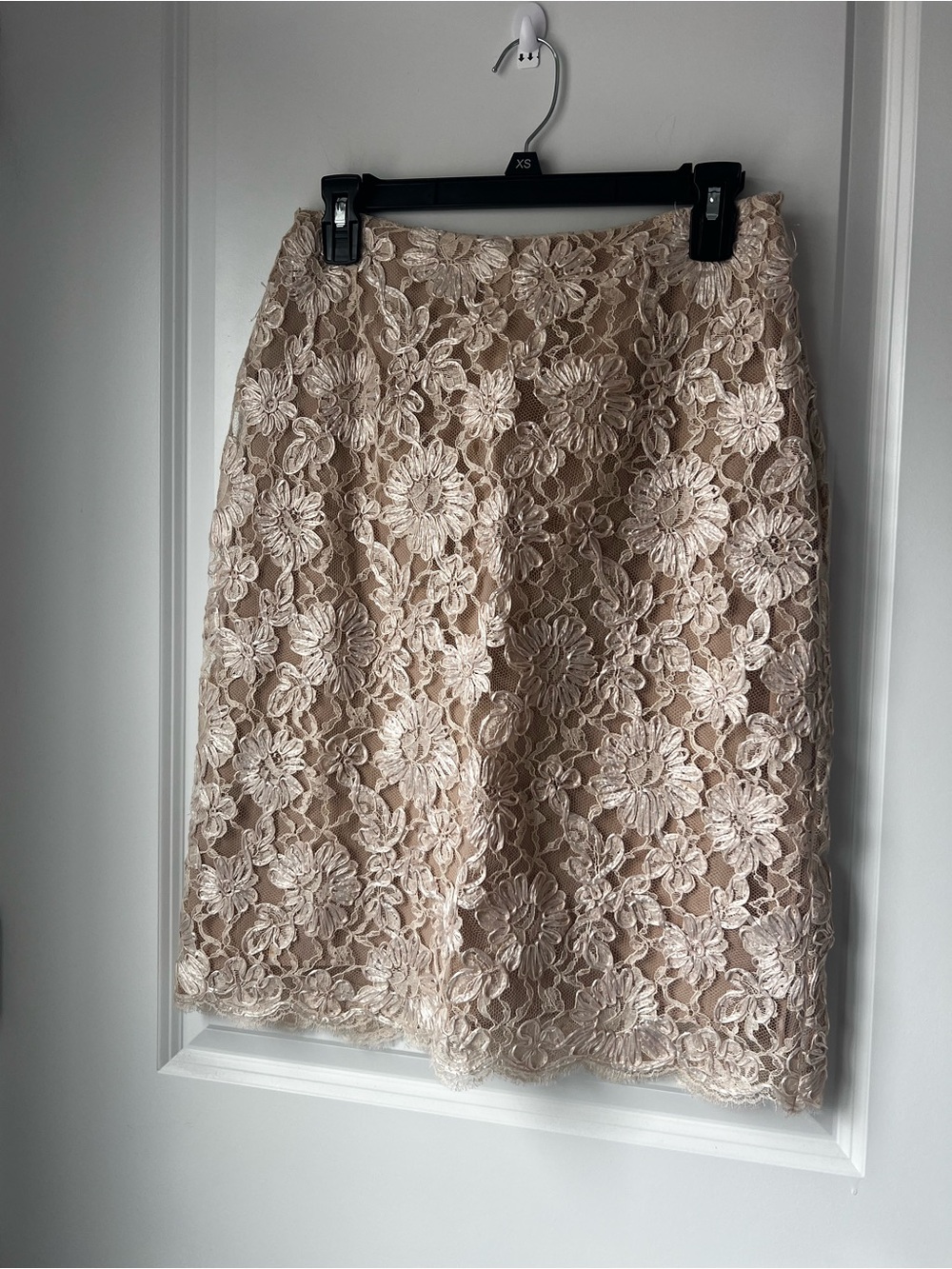 Michael Kors collection first line Blush Floral Lace A-Line Skirt made in Italy